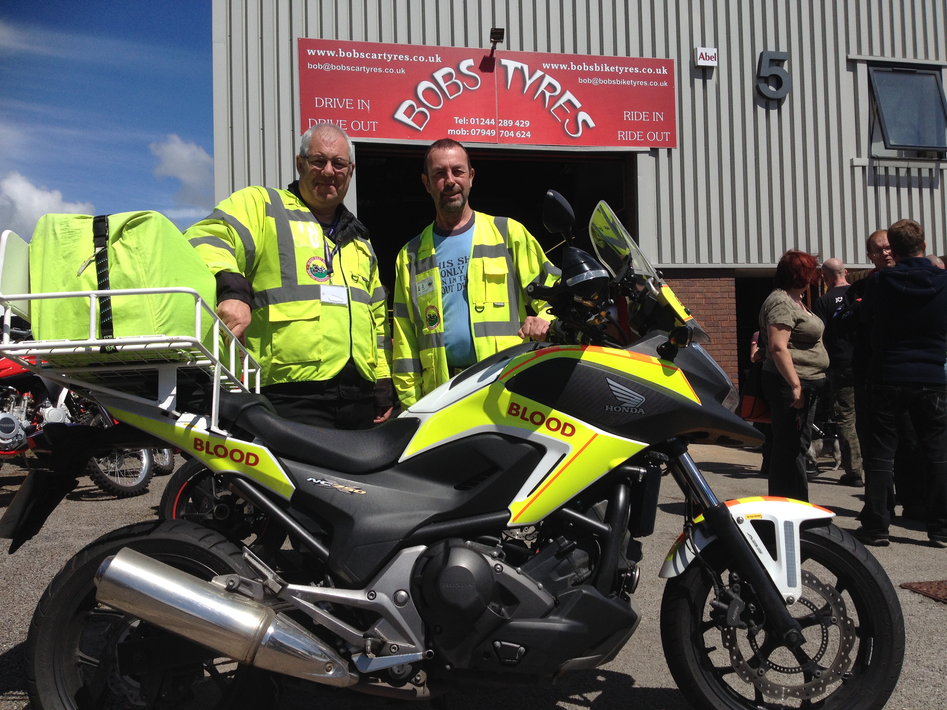 Blood Bikes Wales at Bobs Bike Tyres, Open Day July 2017